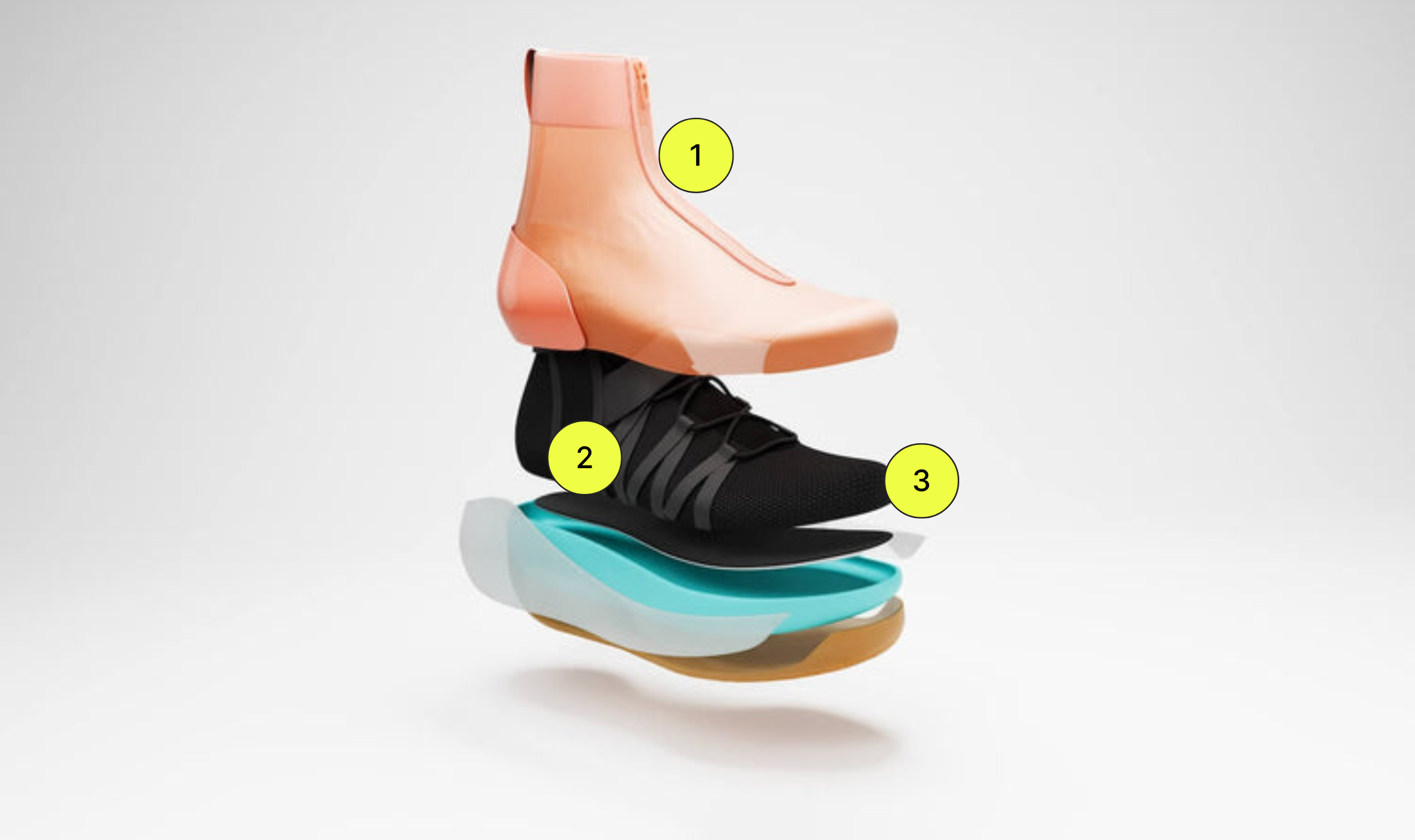 Shoe exploded view